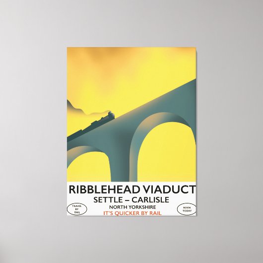 Ribblehead Viaduct Yorkshire locomotief Canvas Afdruk (Voorkant)