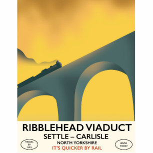 Ribblehead Viaduct Yorkshire locomotief Staand Fotobeeldje