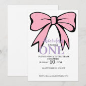 Ribbon 1er anniversaire invitation (Devant / Derrière)