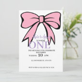 Ribbon 1er anniversaire invitation (Debout devant)