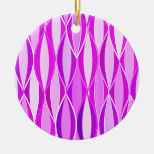 Ribbon-afdruk halverwege de eeuw - orchidee en vio keramisch ornament