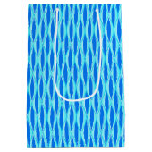 Ribbon-afdruk halverwege de eeuw - tinten blauw medium cadeauzakje (Achterkant)