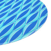 Ribbon-afdruk halverwege de eeuw - tinten blauw snijplank (Hoek)