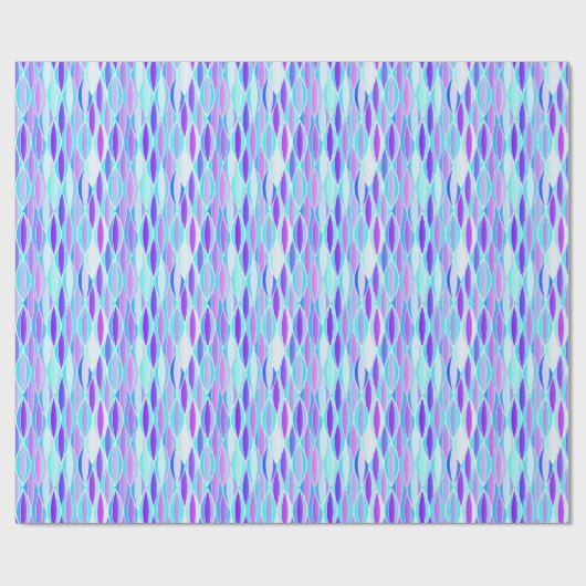Ribbon-afdruk halverwege de eeuw - violet en aqua cadeaupapier (Vlak)