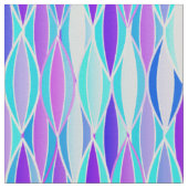 Ribbon-afdruk halverwege de eeuw - violet en aqua stof (Close Up)