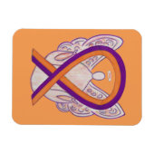 Ribbon Angel Art Magnets de la conscience orangée (Horizontal)