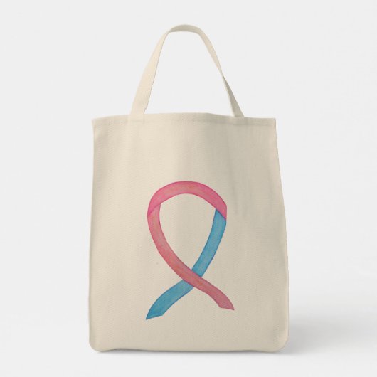 Ribbon Art rose et bleu Sac fourre-tout personnali (Dos)