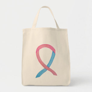 Ribbon Art rose et bleu Sac fourre-tout personnali