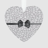 Ribbon blanc gris léopard diamant bow (devant)