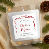 Ribbon Bow Christmas Product Jar Label Whimsical