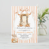 Ribbon Bow Pumpkin Huisverwarmen Home Sweet Home Kaart (Staand voorkant)