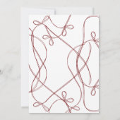 Ribbon Bows – Modern Galentine's girls night Kaart (Achterkant)