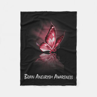 Ribbon brain-aneurysma awareness fleece deken