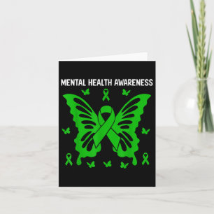 Ribbon Butterfly Geestelijke Gezondheid Bewustzijn Kaart