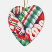 RIBBON CANDY en céramique ornement coeur (Gauche)