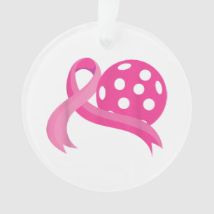 Ribbon Coeur Rose Cute Pickleball Cancer du sein A