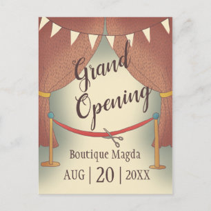 Ribbon cut Grand Opening Invitation briefkaart