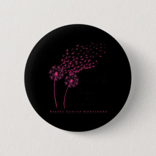 Ribbon Dandelion Faith Hope Love Borstkanker Ronde Button 5,7 Cm
