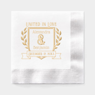 Ribbon de Crest Couple Botanique Unis dans l'amour