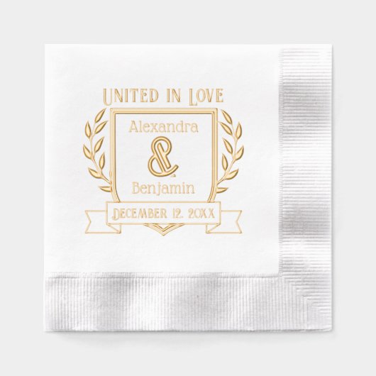 Ribbon de Crest Couple Botanique Unis dans l'amour (Recto)