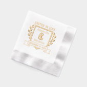 Ribbon de Crest Couple Botanique Unis dans l'amour (Gauche)
