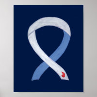 Ribbon de sensibilisation au diabète IDDM Poster p
