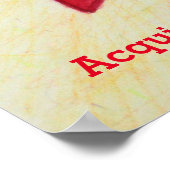 Ribbon de sensibilisation au sida Red Angel Poster (Coin)