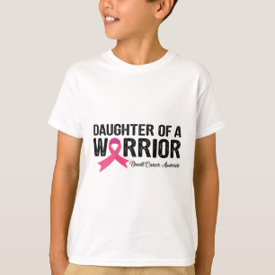 Ribbon dochter van een krijger borstkanker Awarene T-shirt