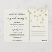 RIBBON D'OR GRIS COUPANT GRAND OUVERT INVITATION (Dos)