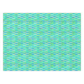 Ribbon-druk halverwege de eeuw - turkooizen en lim tafelkleed (Voorkant (Horizontaal))