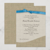 Ribbon en Burlap Bat Mitswa Kaart (Voorkant / Achterkant)