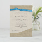 Ribbon en Burlap Bat Mitswa Kaart (Staand voorkant)