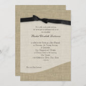 Ribbon en Burlap Bat Mitswa Kaart (Voorkant / Achterkant)