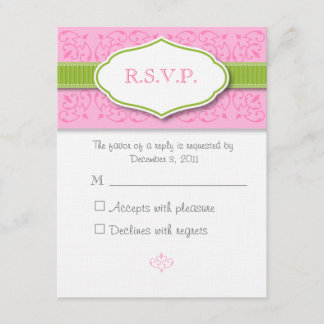 Ribbon en Seal Wedding Response Kaart