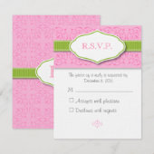 Ribbon en Seal Wedding Response Kaart (Voorkant / Achterkant)