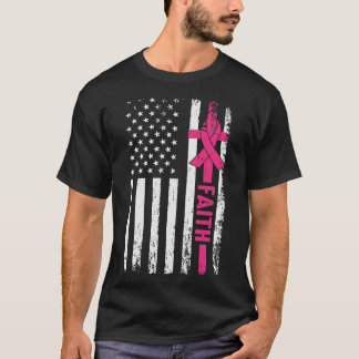 Ribbon Faith Breast Cancer Awareness  T-shirt