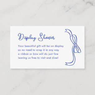 Ribbon French Blue Display Shower Insert Informatiekaartje