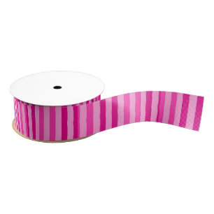 Ribbon, gestreept, geslepen Roze strepen Grosgrain Lint