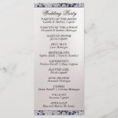 Ribbon & Glitter op Pearl - Blauwe bruiloft Programma (Achterkant)