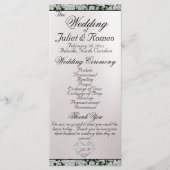 Ribbon & Glitter op Pearl - Emerald Wedding Programma (Voorkant)