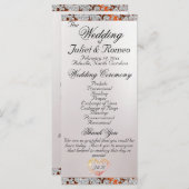 Ribbon & Glitter op Pearl - Koperen Trouwprogramma Programma (Voorkant / Achterkant)