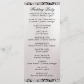 Ribbon & Glitter op Pearl - Paarse bruiloft Programma (Achterkant)