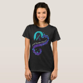 Ribbon Heart Butterfly Suicide Awareness Mental T-shirt (Voorkant volledig)