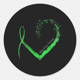 Ribbon Heart Kidney Disease Awareness Ronde Sticker