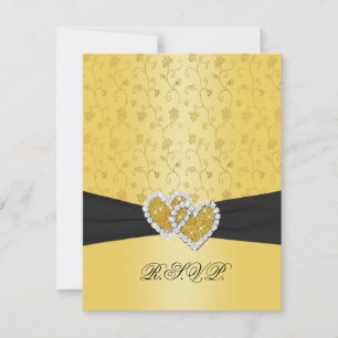 RIBBON IMPRIMÉ Carte RSVP Hearts II