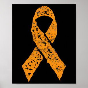 Ribbon  Leukemie Awareness Cancer Patient G Poster