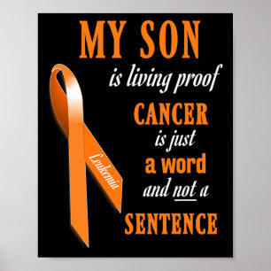 Ribbon leukemie awareness s (zoon) poster