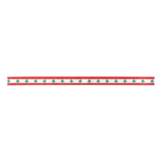 Ribbon over Libanon en Libanese vlag Lint (Voorkant)