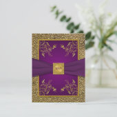 RIBBON Royal Purple, Carte Gold RSVP (Debout devant)