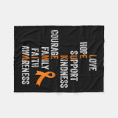 Ribbon Sign Retro AML Leukemie Bewustzijn Fleece Deken (Voorkant (Horizontaal))